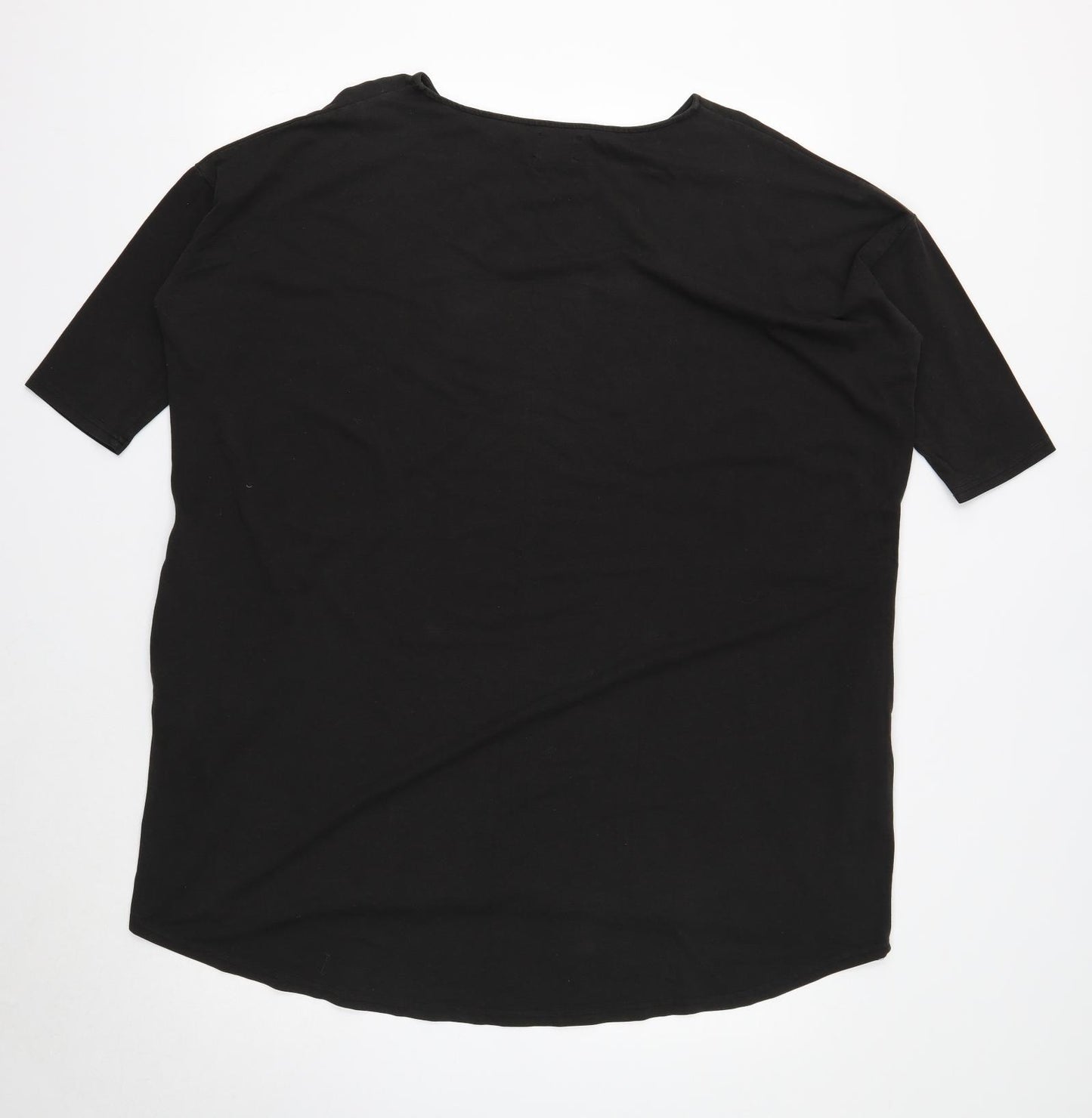Hush Womens Black Cotton T-Shirt Dress Size S Round Neck Pullover