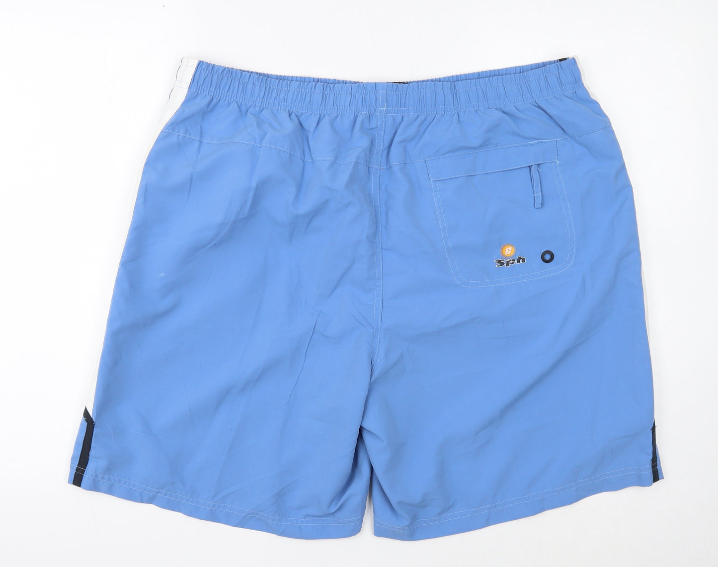 Sphere Pad Mens Blue Polyester Sweat Shorts Size 2XL Regular Drawstring