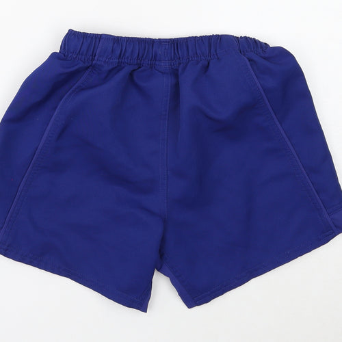 Canterbury Boys Blue Polyester Sweat Shorts Size 12 Years Regular Drawstring