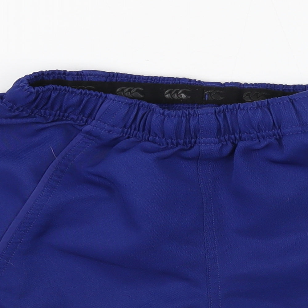 Canterbury Boys Blue Polyester Sweat Shorts Size 12 Years Regular Drawstring