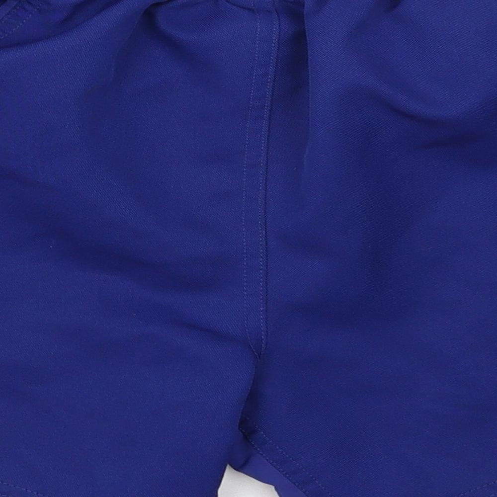 Canterbury Boys Blue Polyester Sweat Shorts Size 12 Years Regular Drawstring