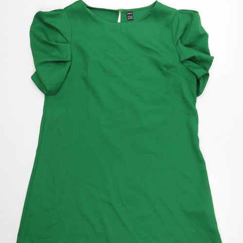 SheIn Womens Green Polyester Shift Size L Scoop Neck Pullover