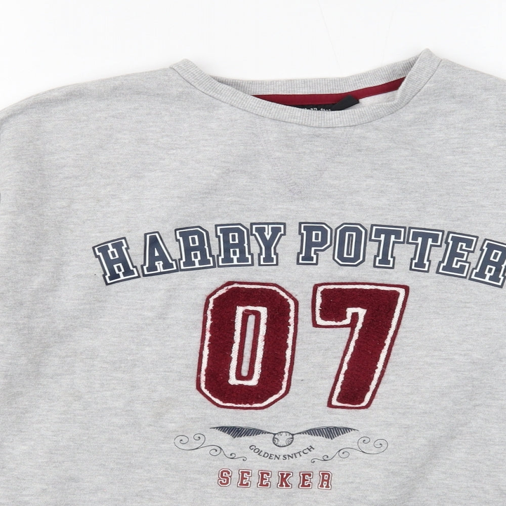 Primark Boys Grey Cotton Pullover Sweatshirt Size 12-13 Years Pullover - Harry Potter