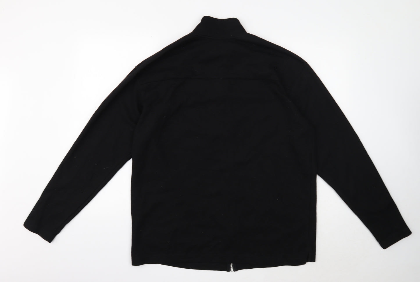 Selected Homme Mens Black Polyester Full Zip Sweatshirt Size XL