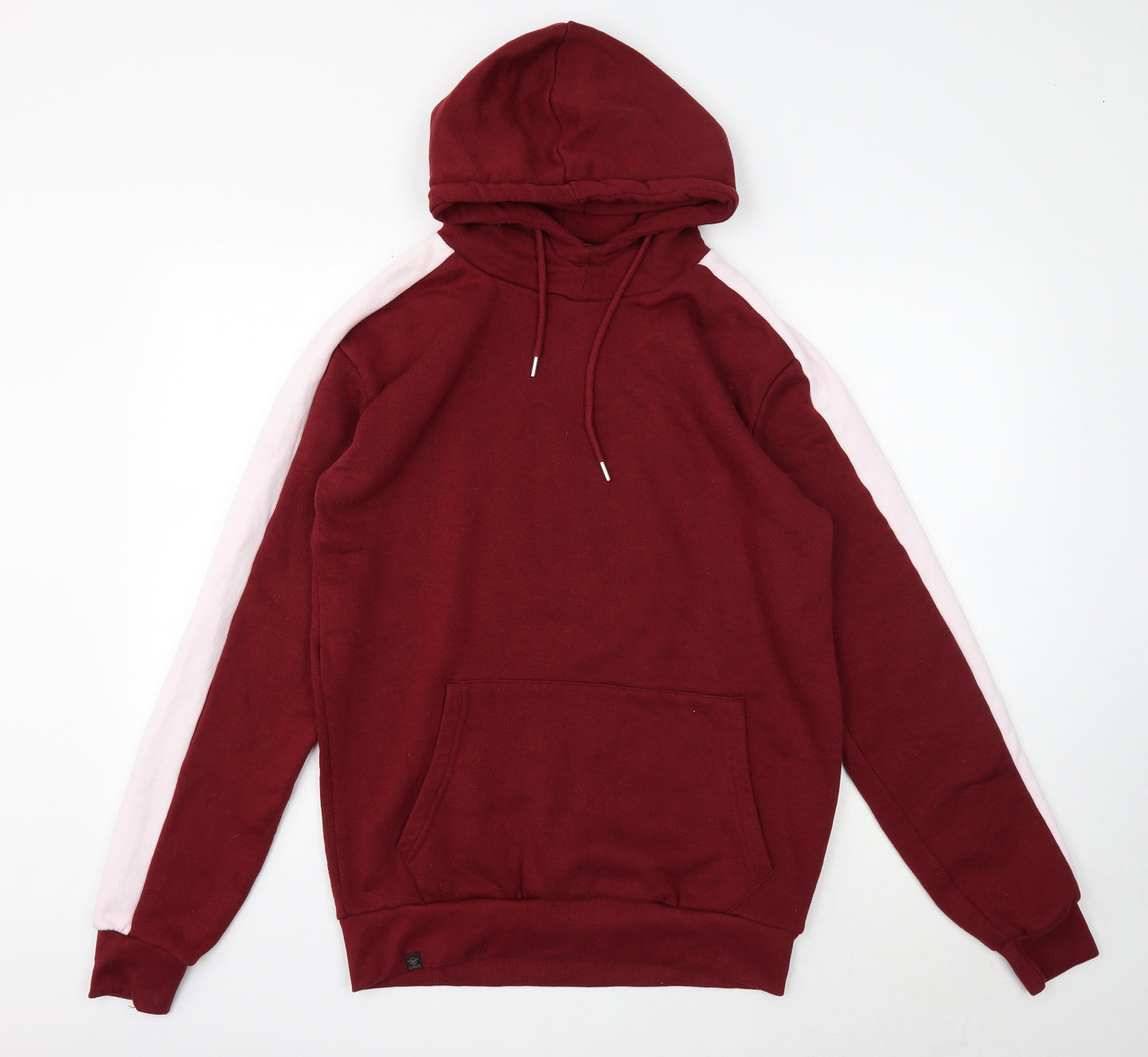 Le Breve Mens Red Cotton Pullover Hoodie Size L