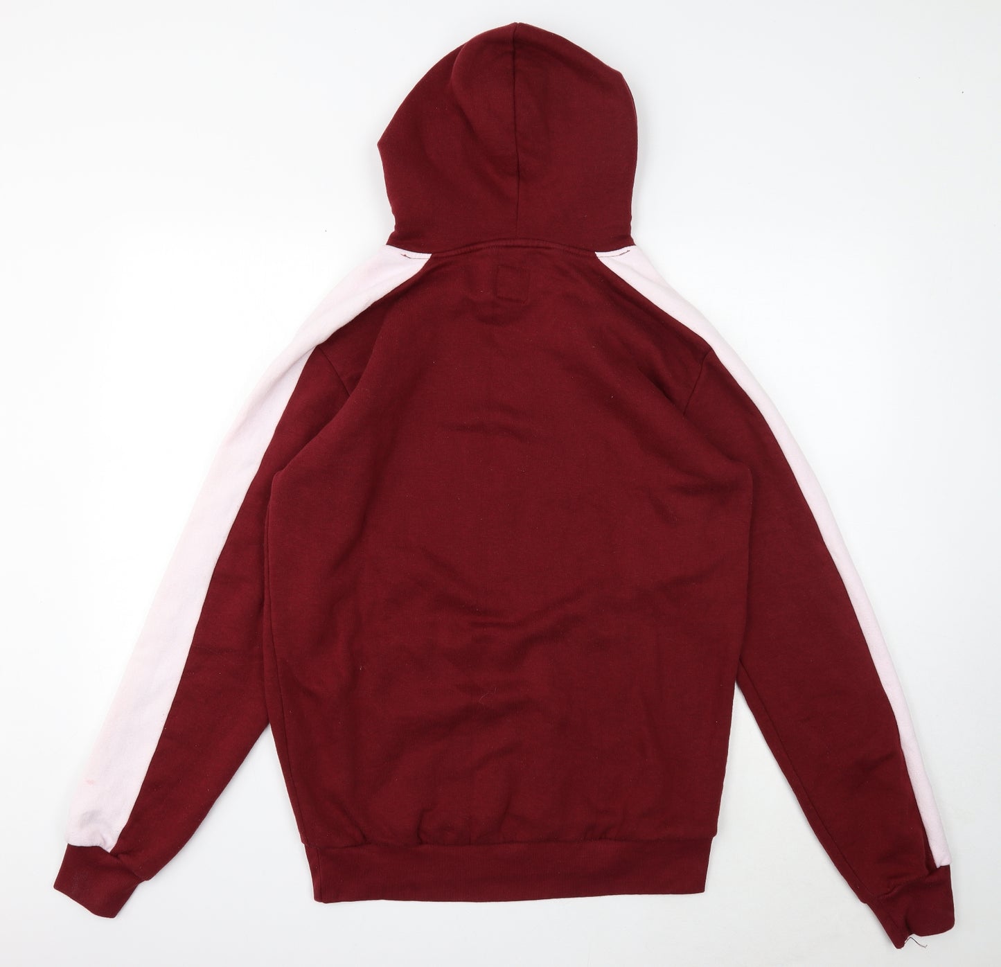 Le Breve Mens Red Cotton Pullover Hoodie Size L