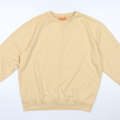 Gipsy Queen Womens Orange Cotton Pullover Sweatshirt Size S Pullover