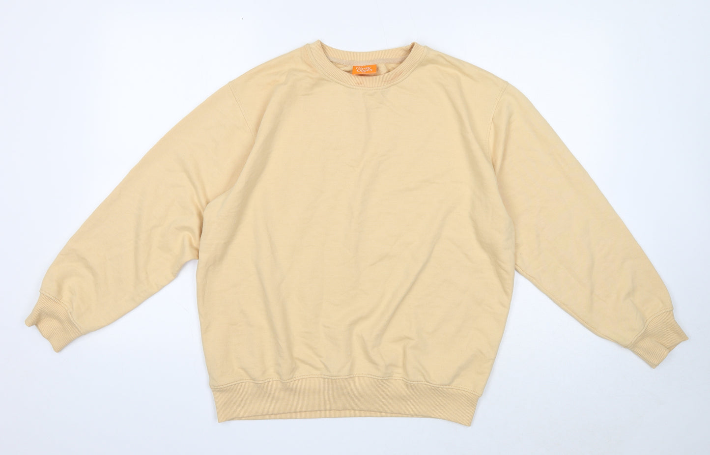 Gipsy Queen Womens Orange Cotton Pullover Sweatshirt Size S Pullover