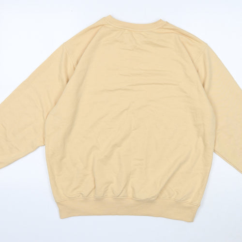 Gipsy Queen Womens Orange Cotton Pullover Sweatshirt Size S Pullover