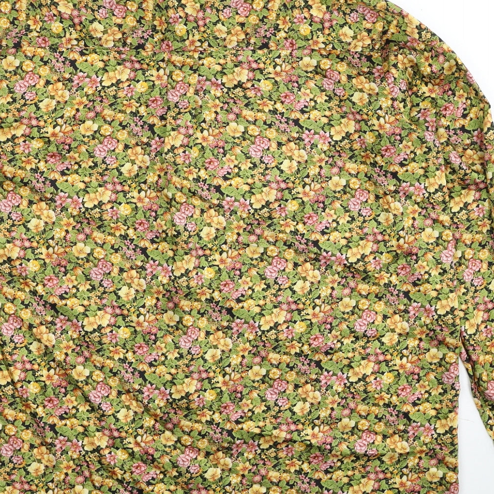River Island Womens Multicoloured Floral Polyester Basic Button-Up Size 10 Collared