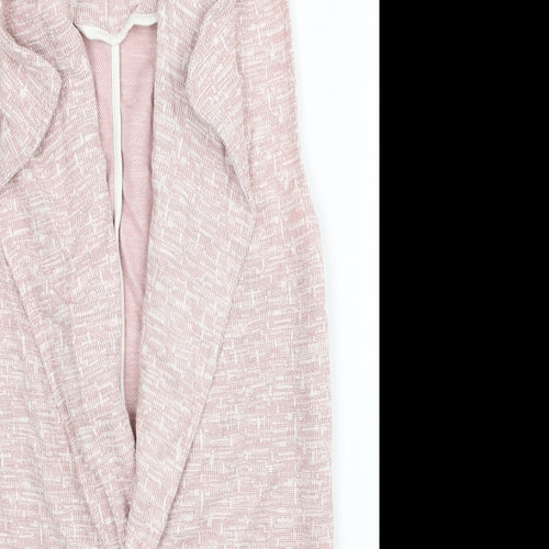 Nutmeg Girls Pink V-Neck Polyester Cardigan Jumper Size 11-12 Years Pullover