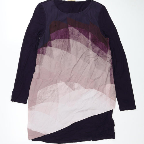 Phase Eight Womens Multicoloured Geometric Polyester Shift Size 12 Round Neck Pullover