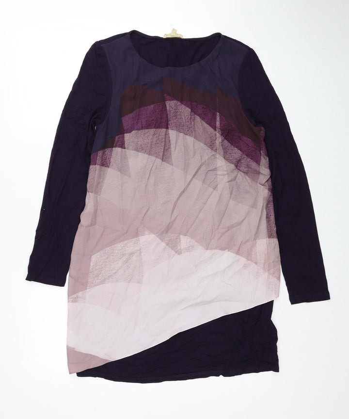 Phase Eight Womens Multicoloured Geometric Polyester Shift Size 12 Round Neck Pullover