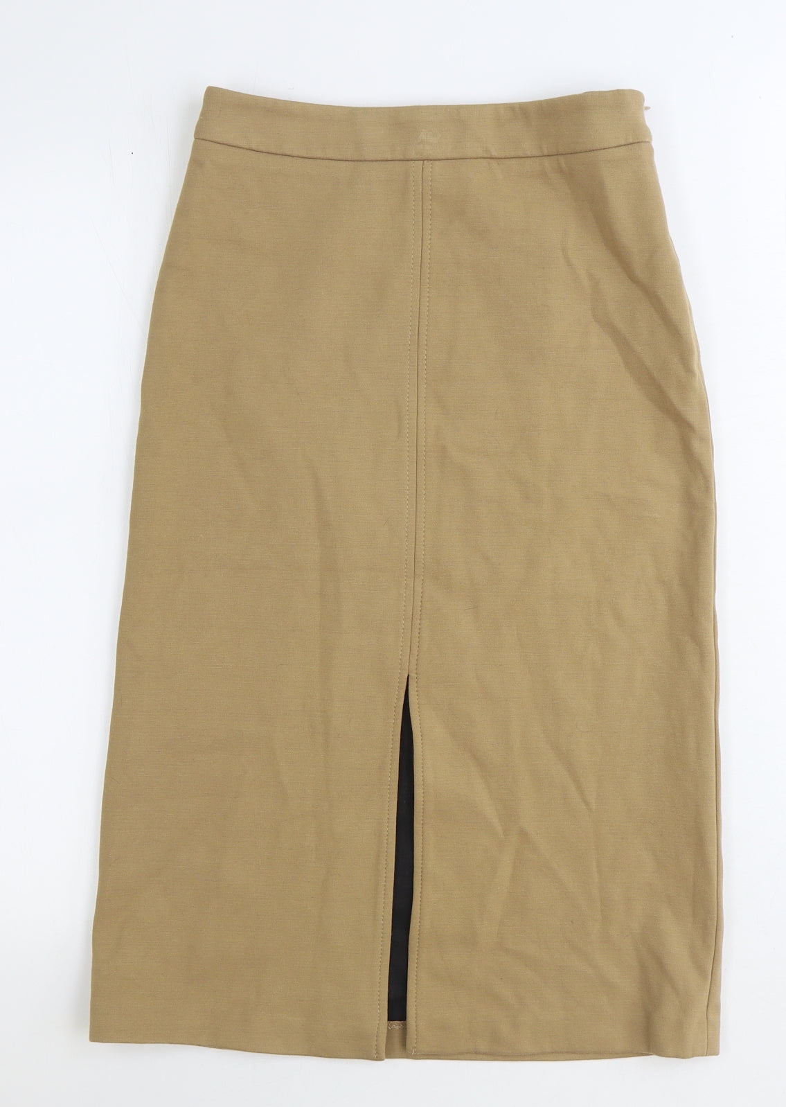 NEXT Womens Beige Viscose Straight & Pencil Skirt Size 6 Zip