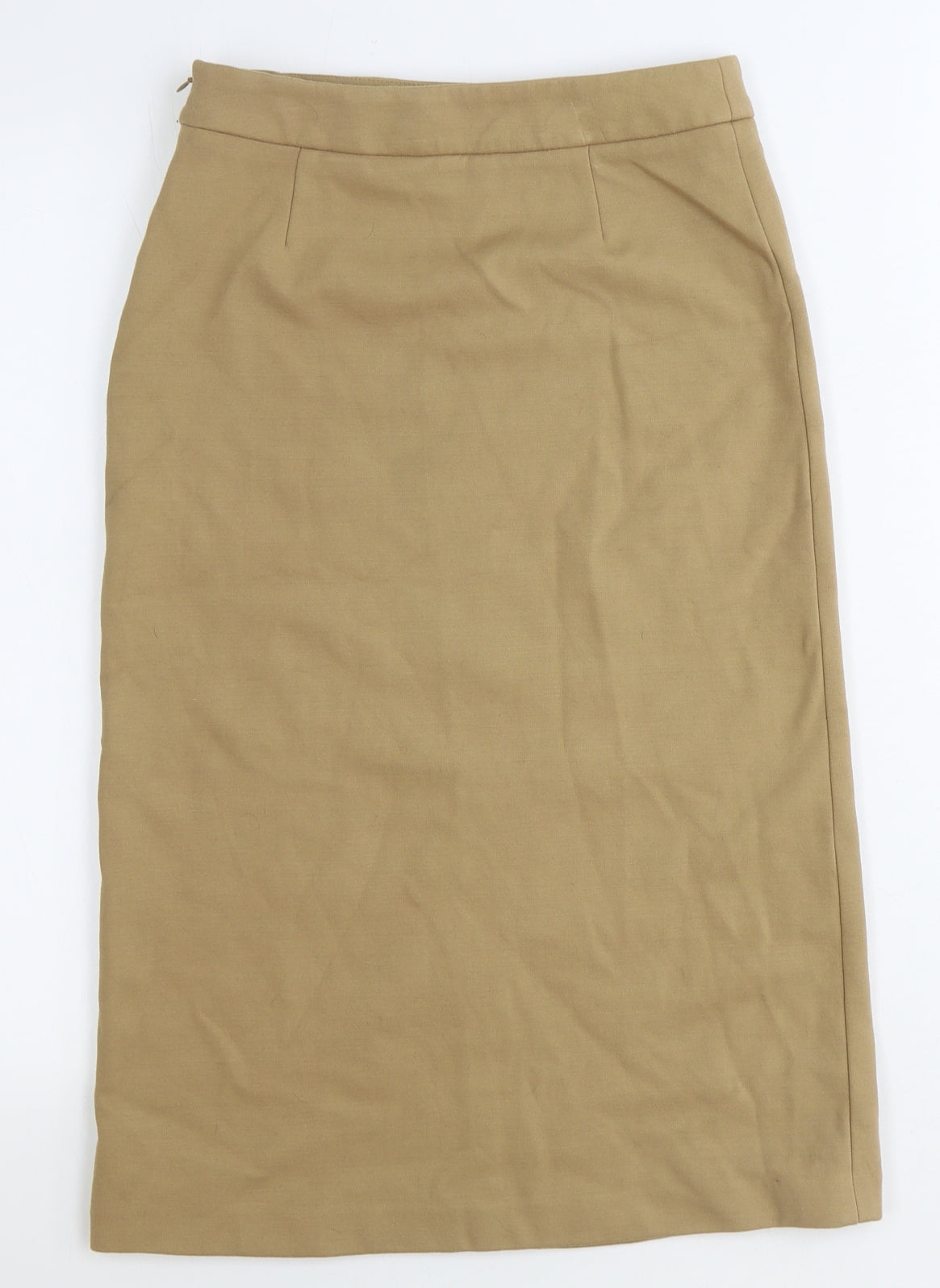 NEXT Womens Beige Viscose Straight & Pencil Skirt Size 6 Zip