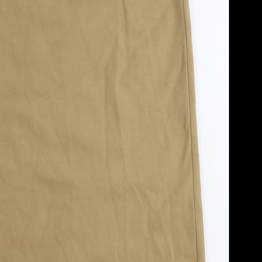 NEXT Womens Beige Viscose Straight & Pencil Skirt Size 6 Zip