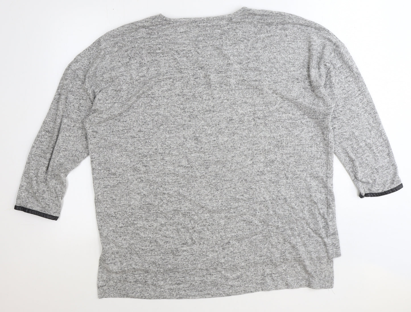 Zara Womens Grey Round Neck Polyester Pullover Jumper Size M