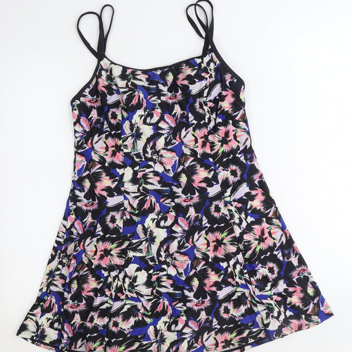 JD Williams Womens Multicoloured Geometric Nylon Swimdress Size 14