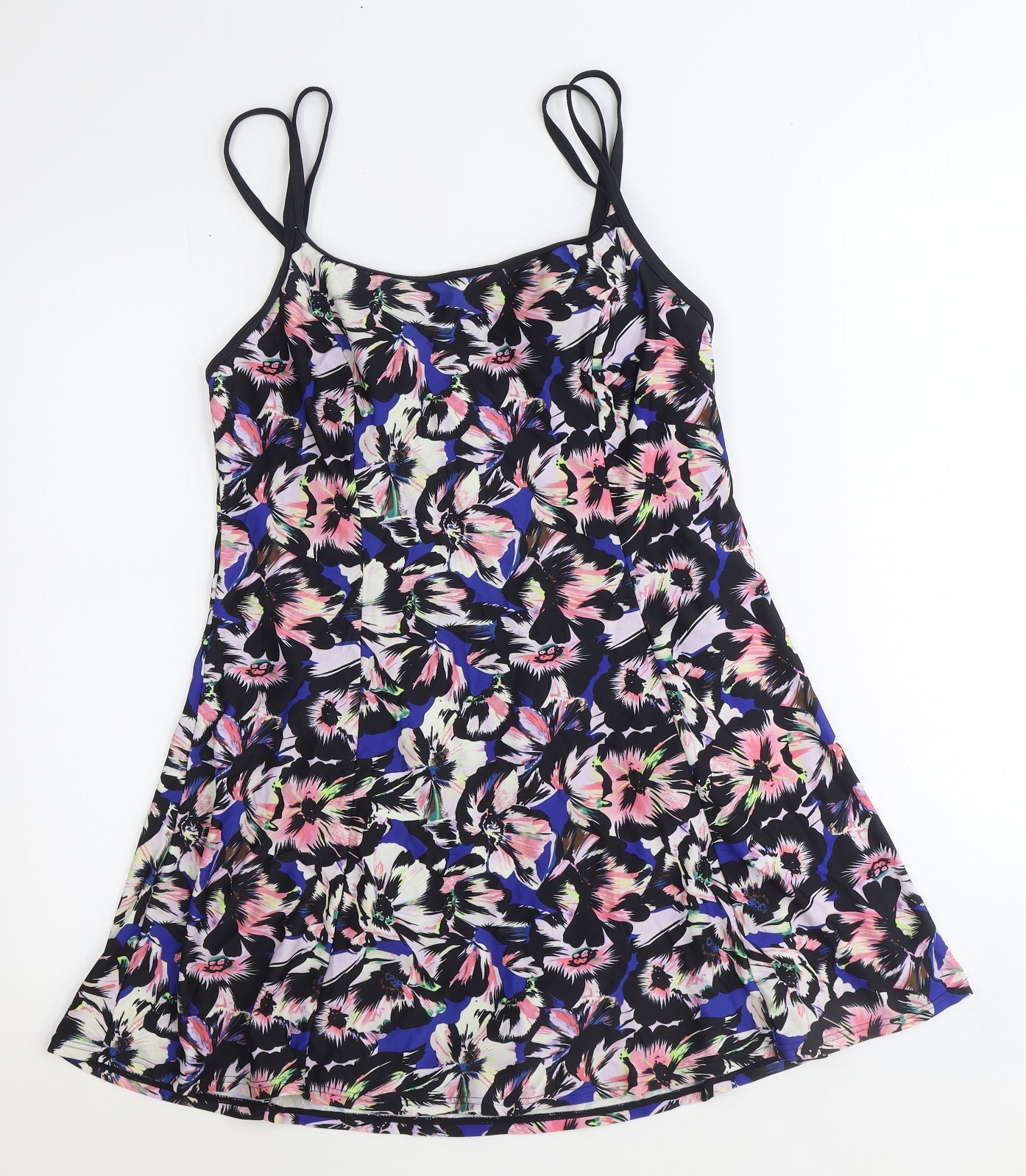 JD Williams Womens Multicoloured Geometric Nylon Swimdress Size 14