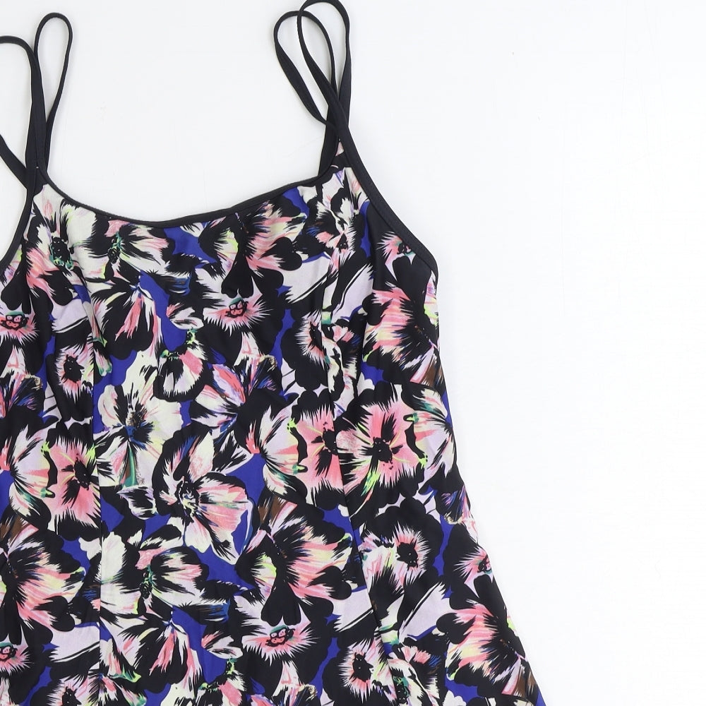 JD Williams Womens Multicoloured Geometric Nylon Swimdress Size 14