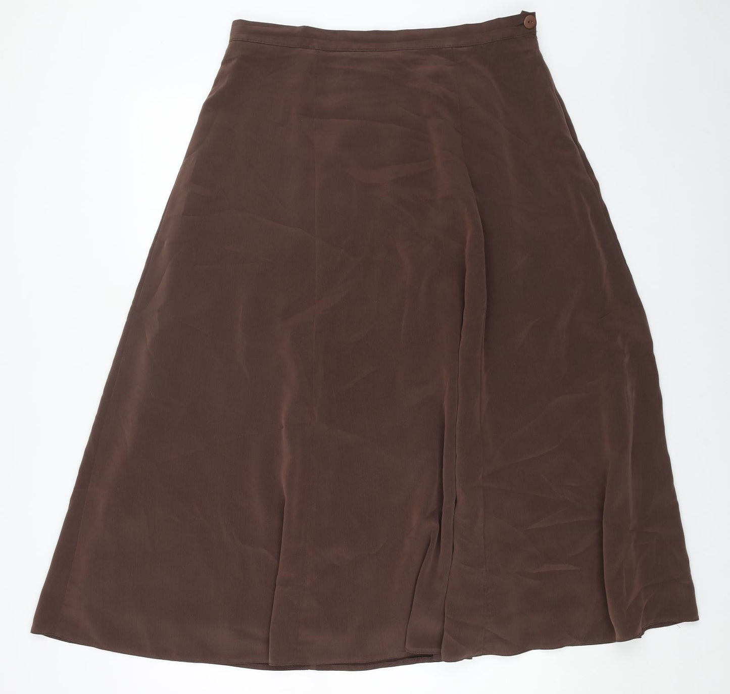 Alexon Womens Brown Polyester Flare Skirt Size 18 Zip