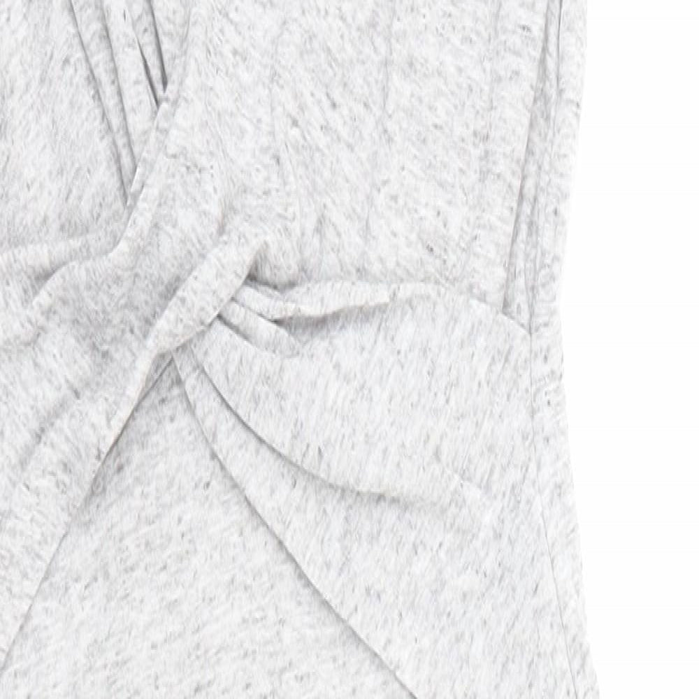 Miss Selfridge Womens Grey Viscose Tank Dress Size 12 Round Neck Pullover