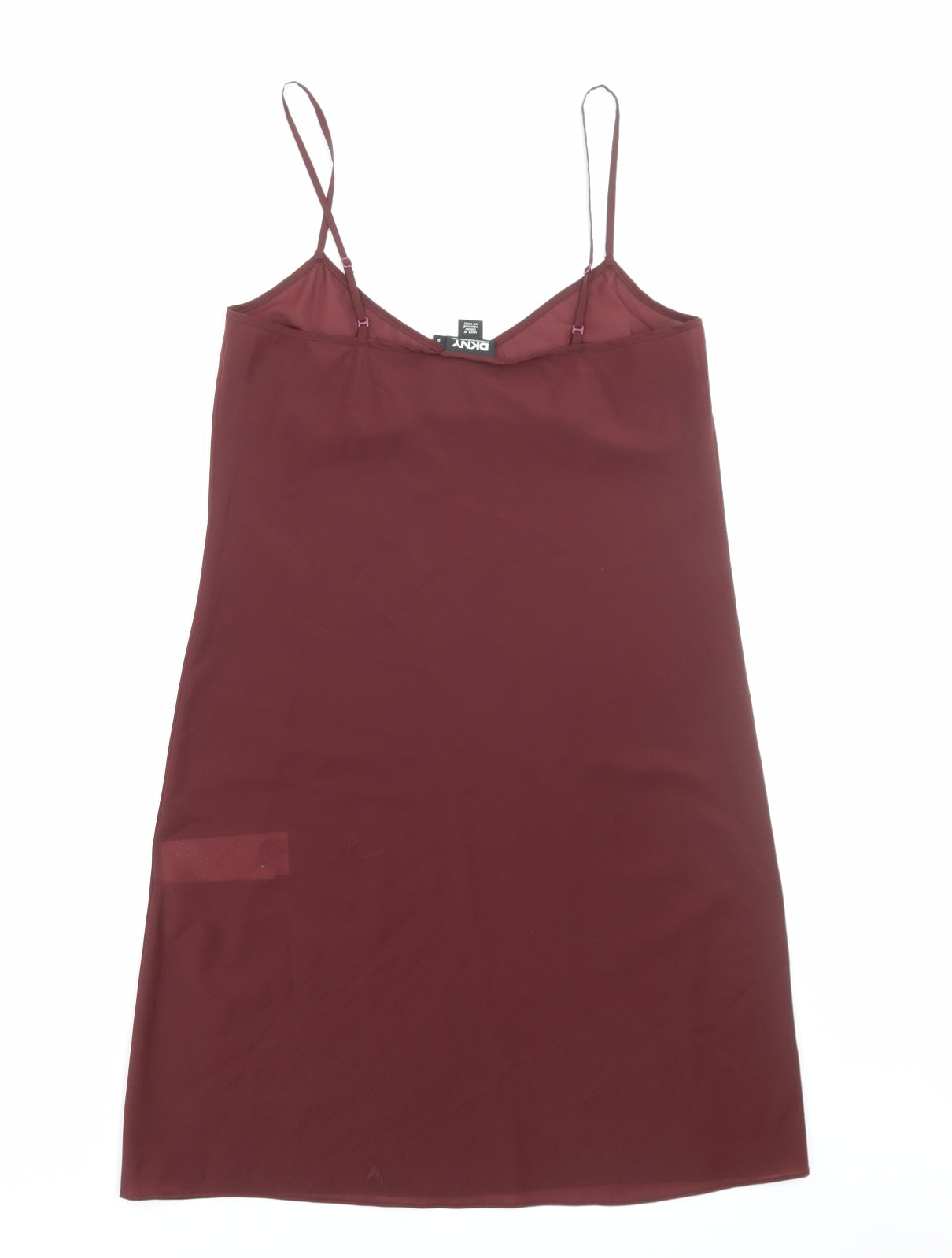 DKNY Womens Red Polyester Skater Dress Size S V-Neck Pullover