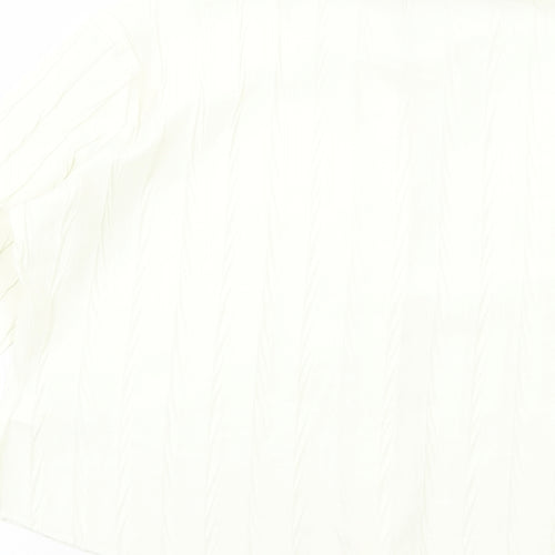 Marks and Spencer Womens White Polyester Basic Button-Up Size 12 V-Neck