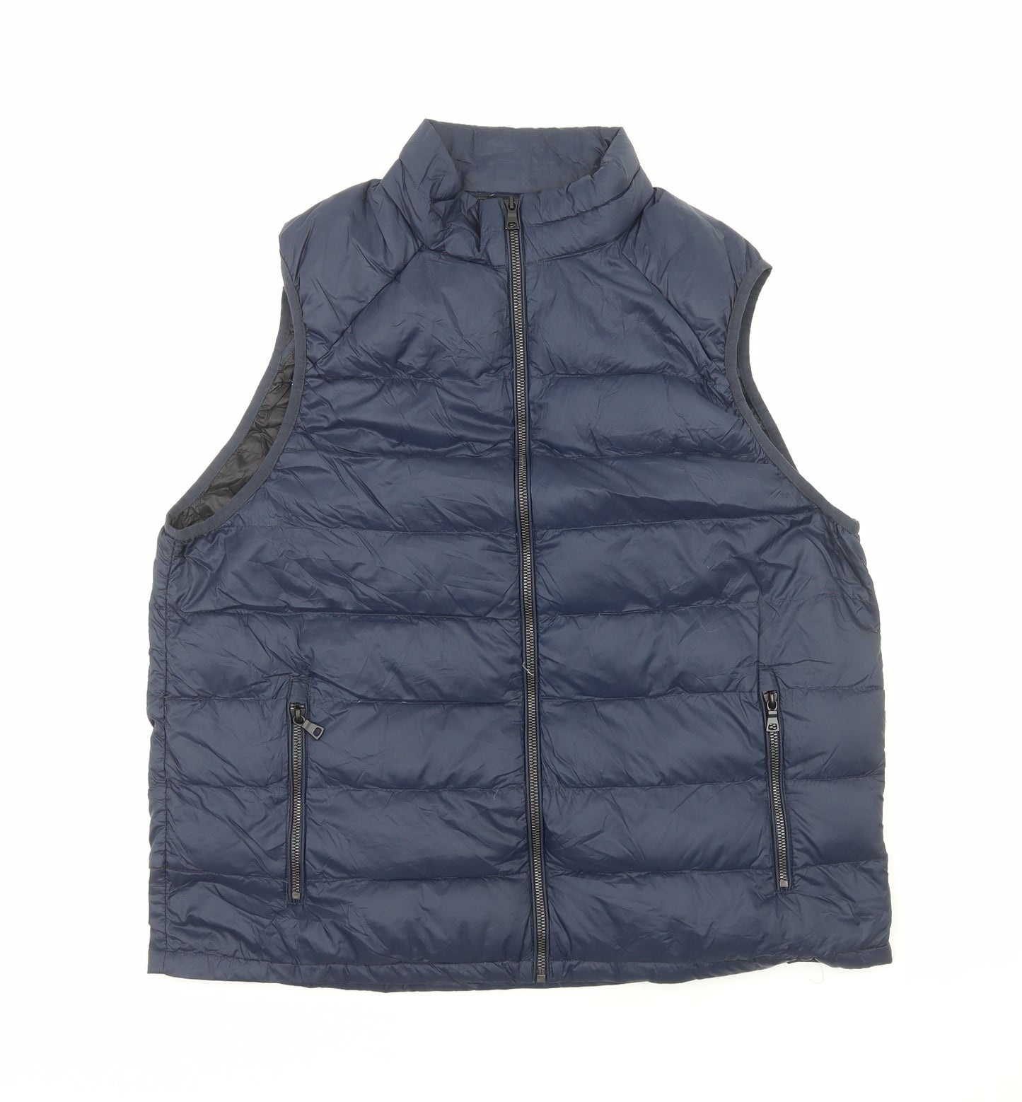 Marks and Spencer Mens Blue Gilet Jacket Size XL Zip