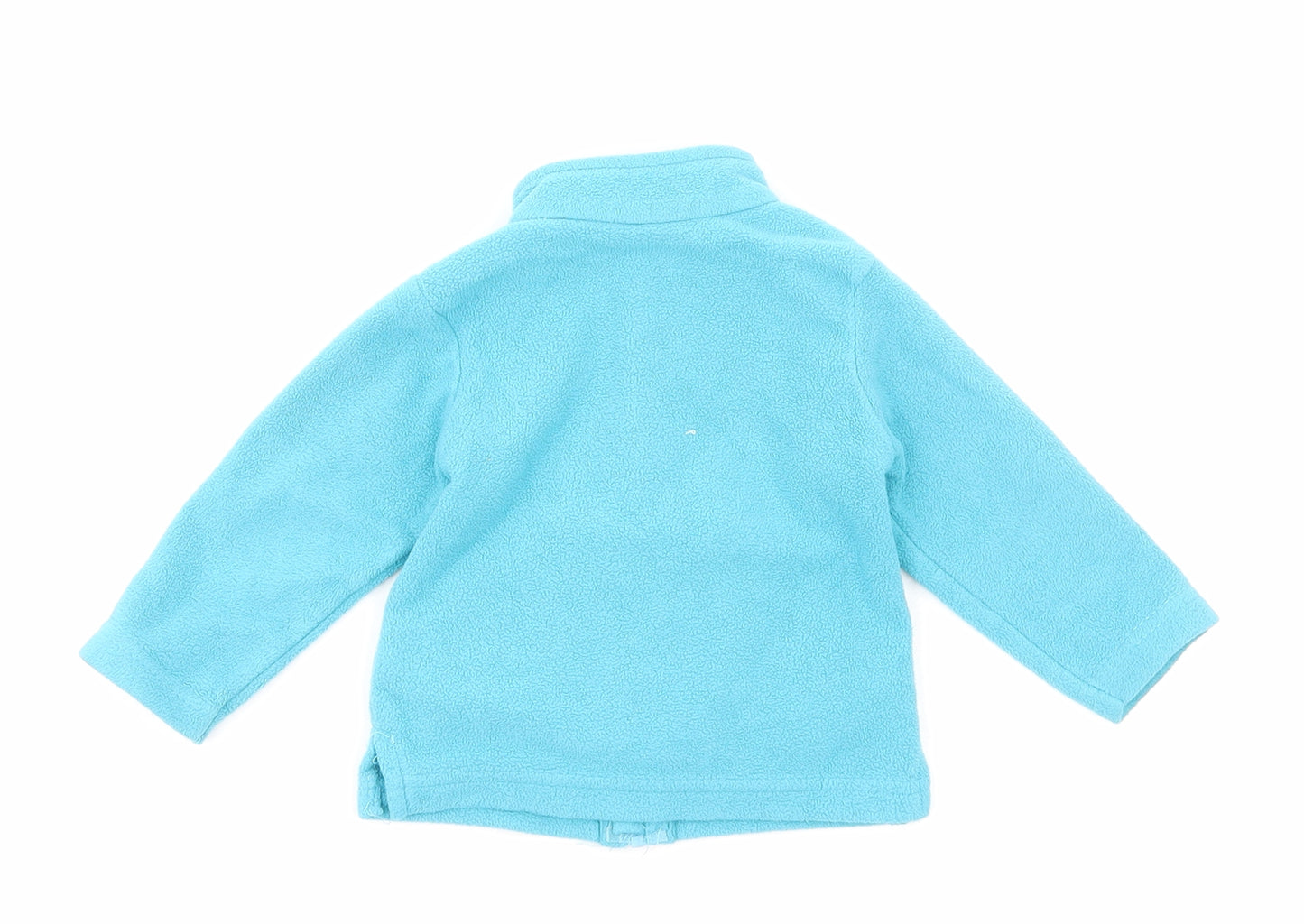 Preworn Girls Blue Jacket Size 3-6 Months Zip