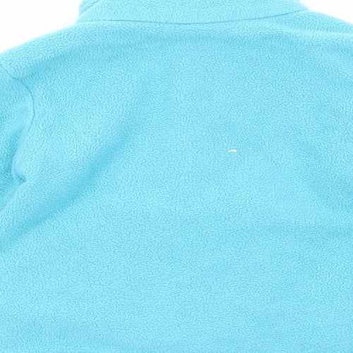 Preworn Girls Blue Jacket Size 3-6 Months Zip