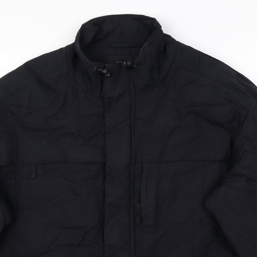 NEXT Mens Black Windbreaker Jacket Size M Zip
