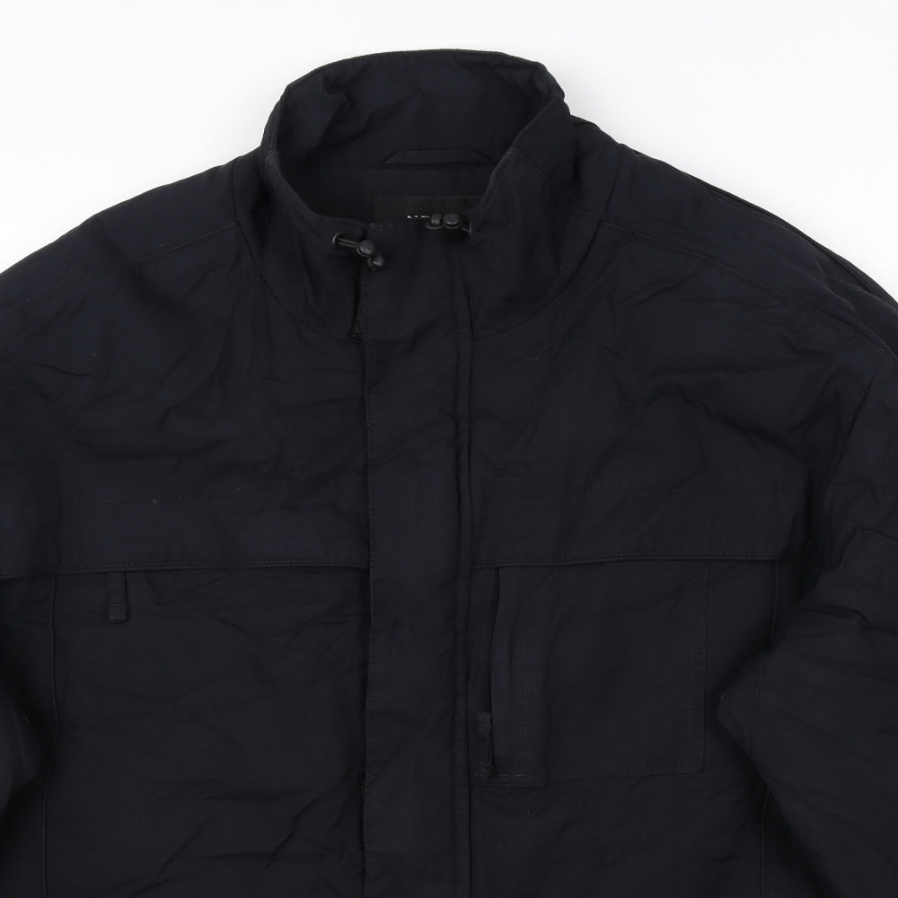 NEXT Mens Black Windbreaker Jacket Size M Zip
