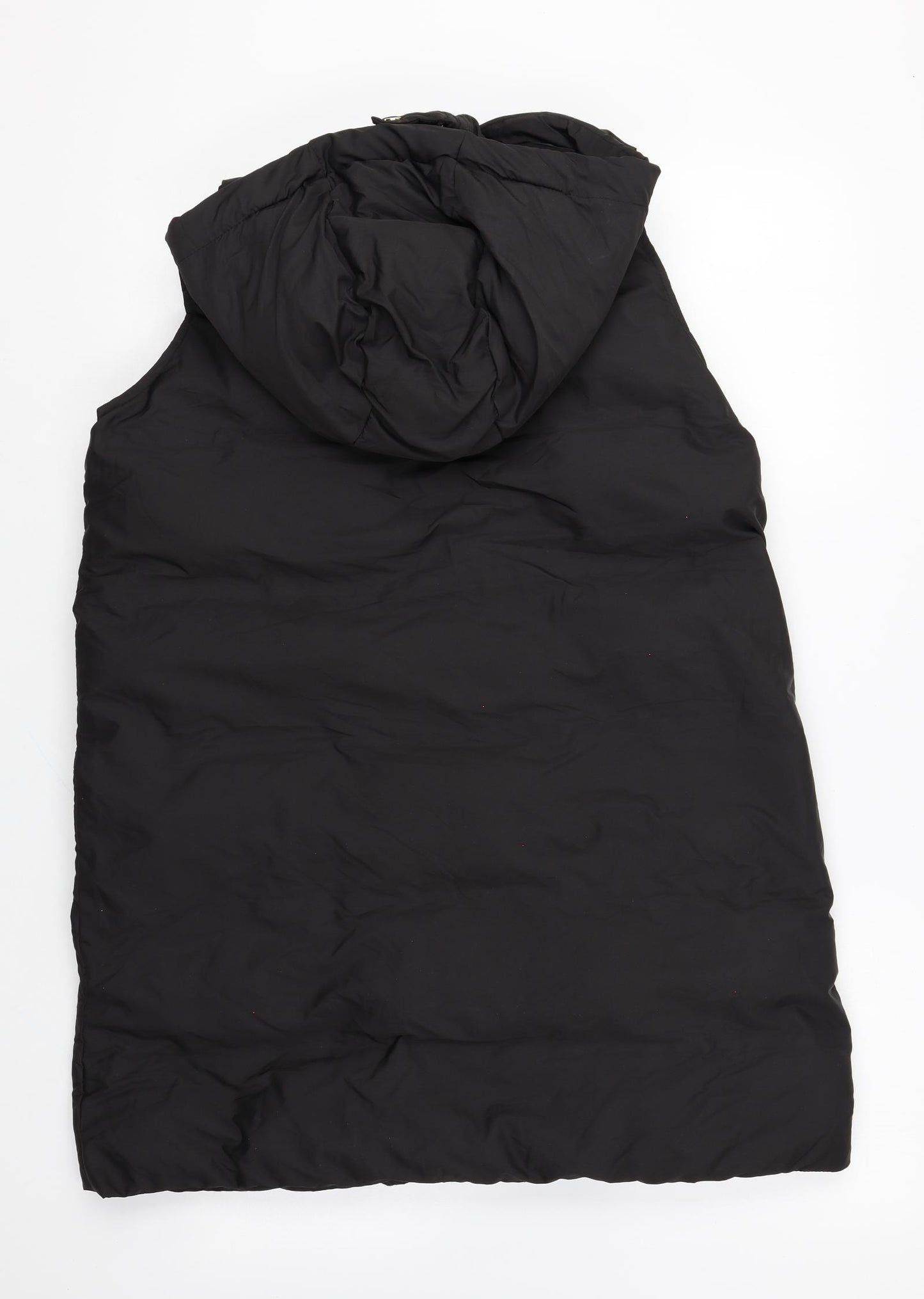 Zara Womens Black Quilted Coat Size M Zip