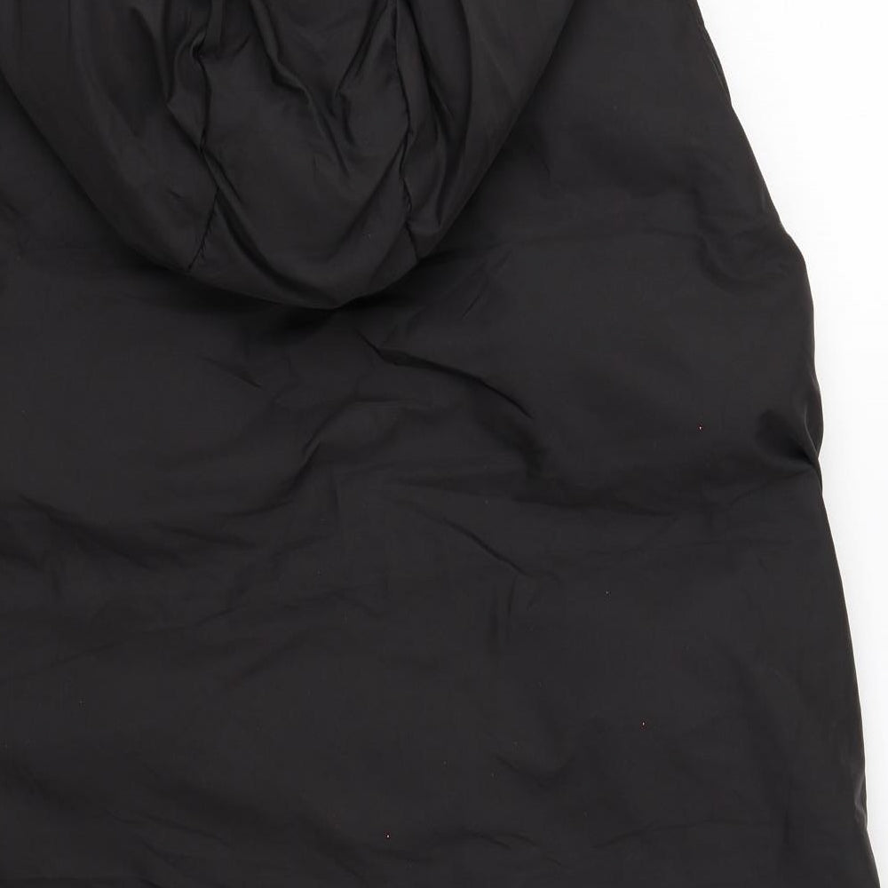 Zara Womens Black Quilted Coat Size M Zip
