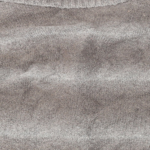 BM Womens Brown Collared Acrylic Cardigan Jumper Size M