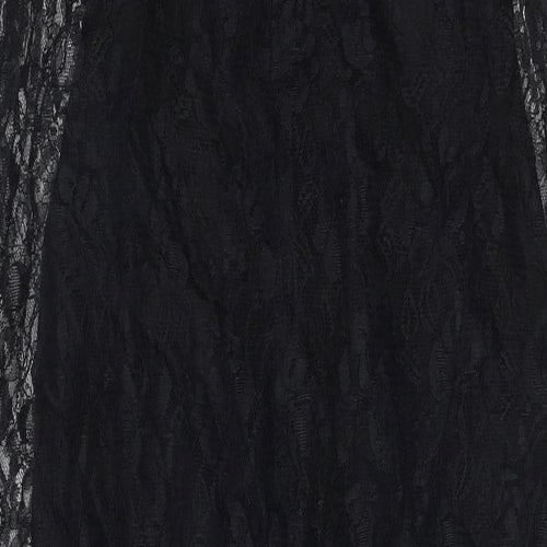 Young Mayfair Womens Black Polyester Maxi Size 8 Round Neck Zip