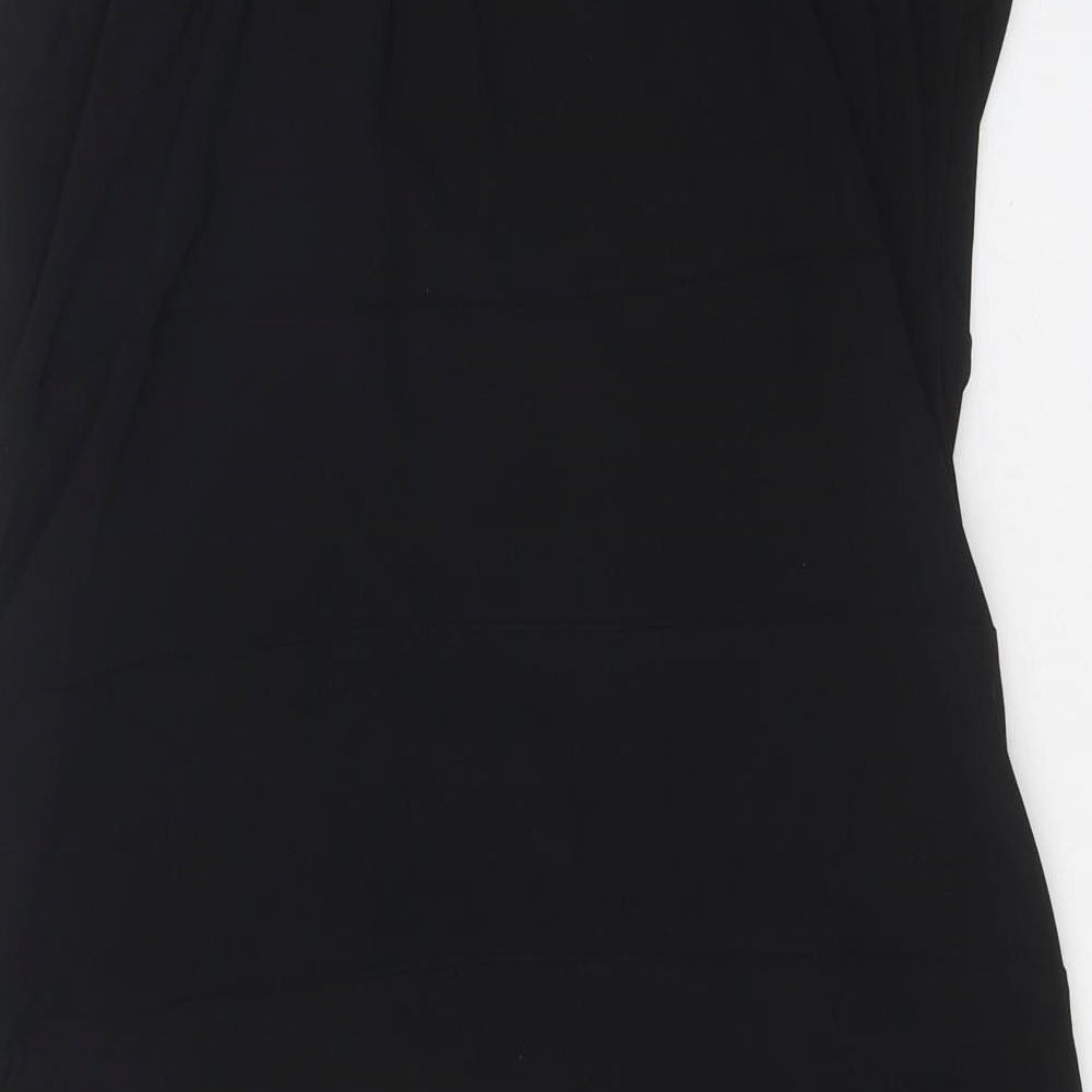 Scarlett Nite Womens Black Polyester Bodycon Size 12 Scoop Neck Pullover