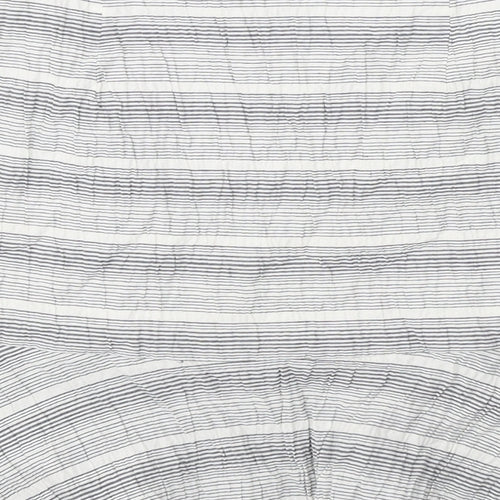 TU Womens Grey Striped Cotton Trumpet Skirt Size 12 Zip