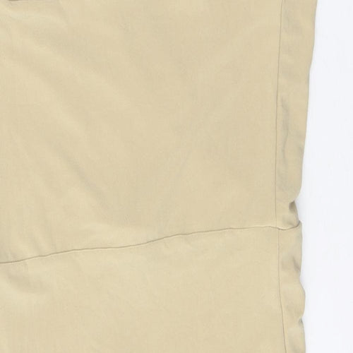 Boohoo Womens Beige Polyester Mini Size 10 V-Neck Pullover