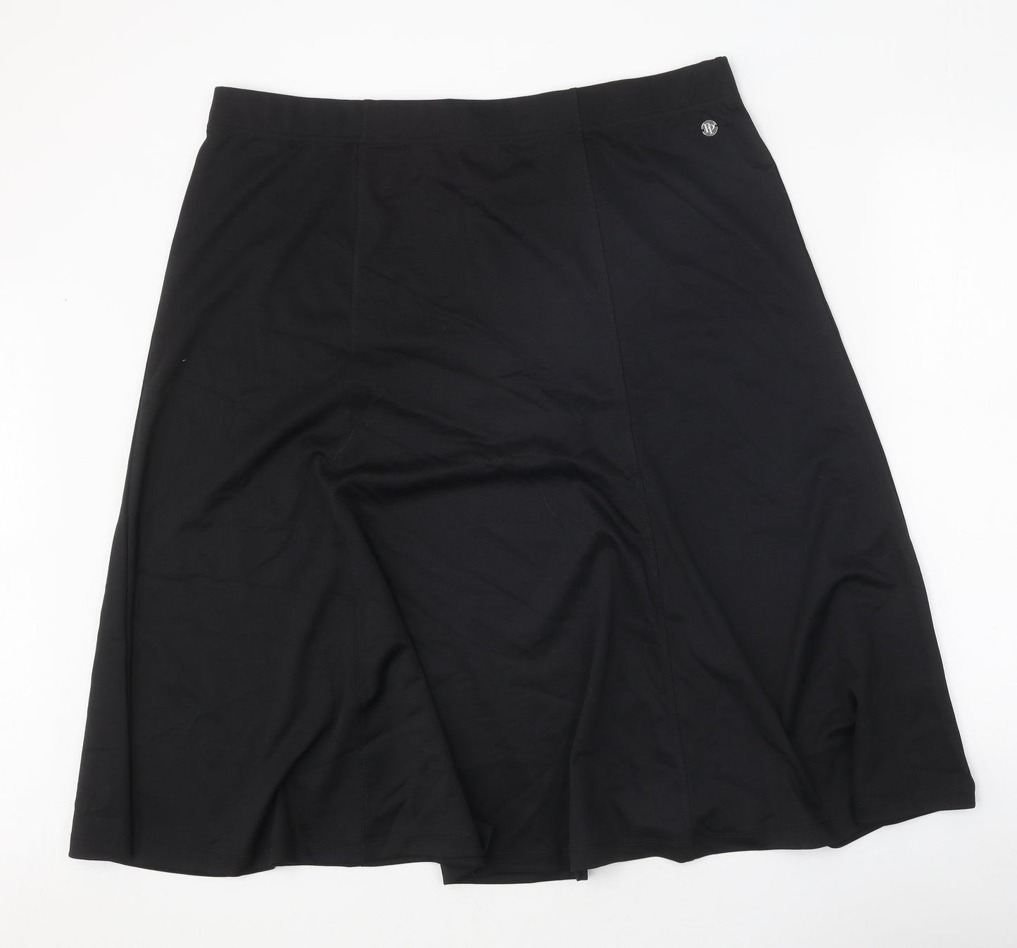 Penny Plain Womens Black Polyester Flare Skirt Size 22