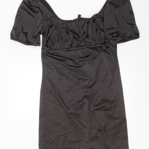 Divided Womens Black Polyester Mini Size M Off the Shoulder Pullover