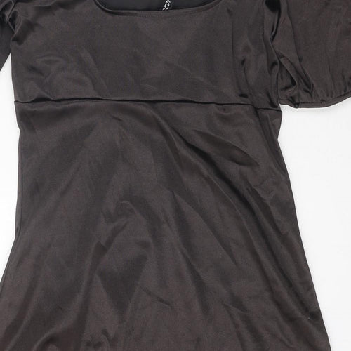 Divided Womens Black Polyester Mini Size M Off the Shoulder Pullover