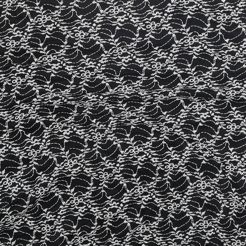 Bonmarché Womens Black Geometric Nylon Basic T-Shirt Size M Round Neck