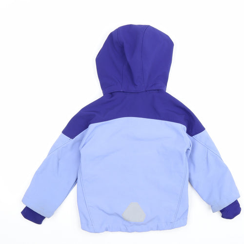 H&M Girls Blue Colourblock Jacket Size 2-3 Years Zip