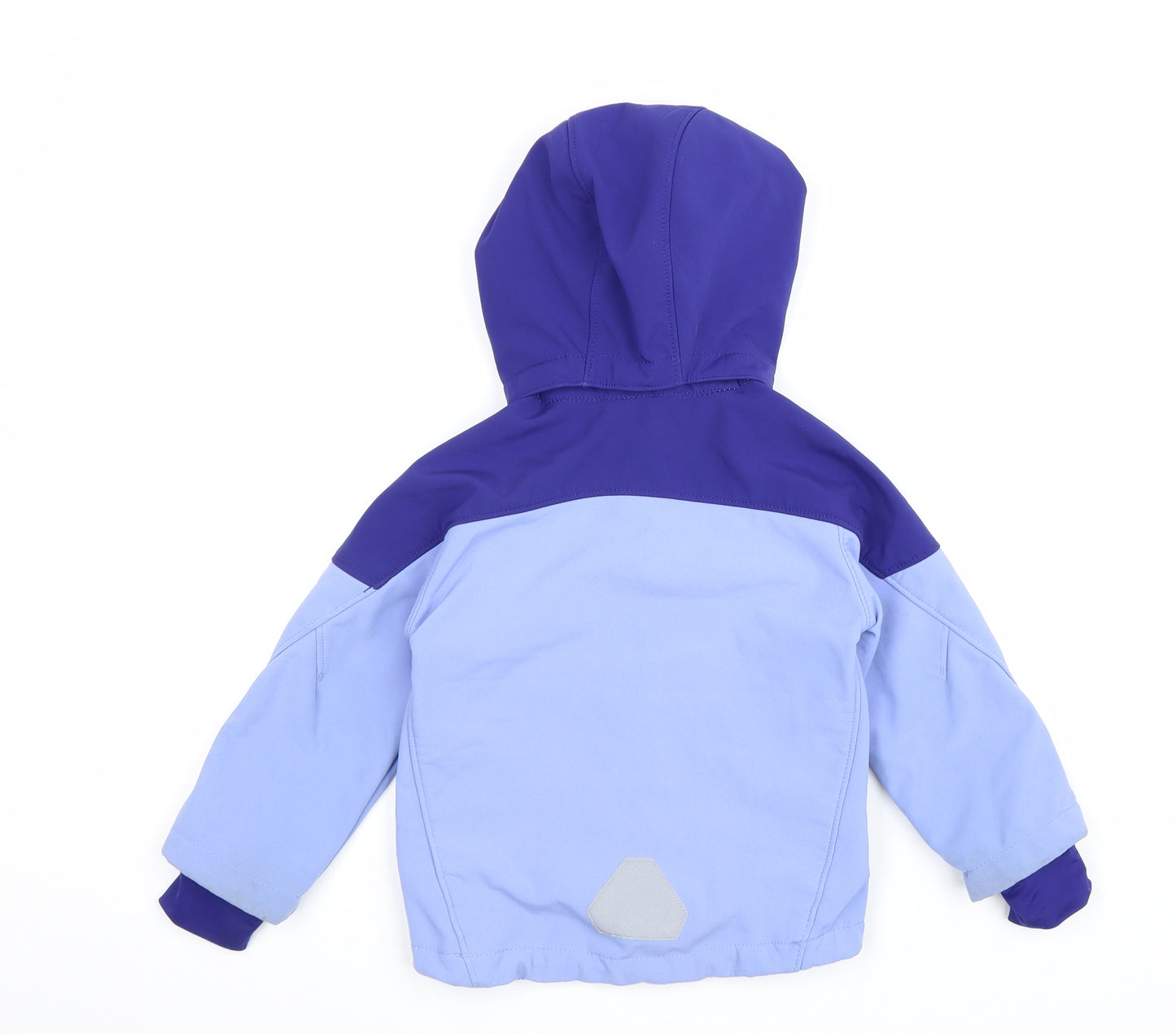 H&M Girls Blue Colourblock Jacket Size 2-3 Years Zip