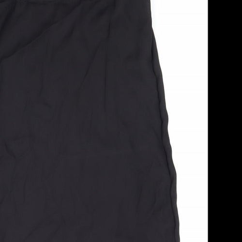 Preworn Womens Black Polyester Basic Tank Size 10 V-Neck