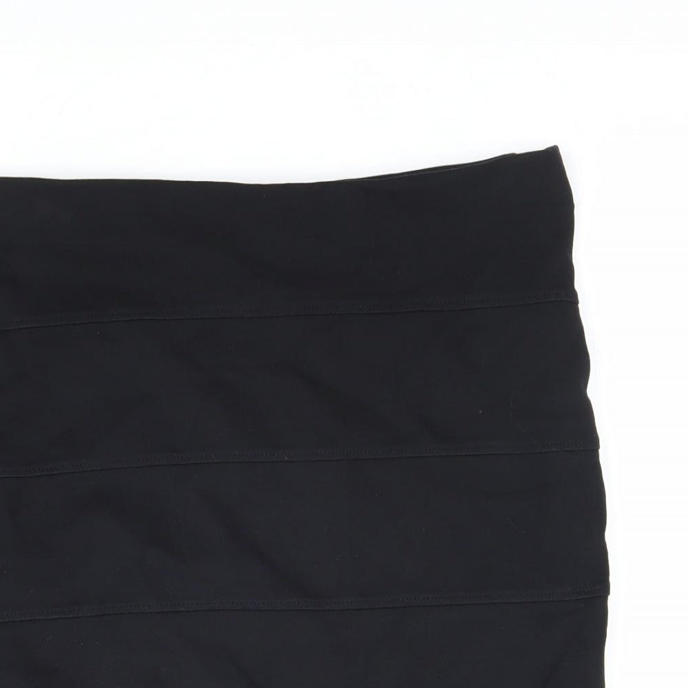 Marks and Spencer Womens Black Polyester Bandage Skirt Size 10