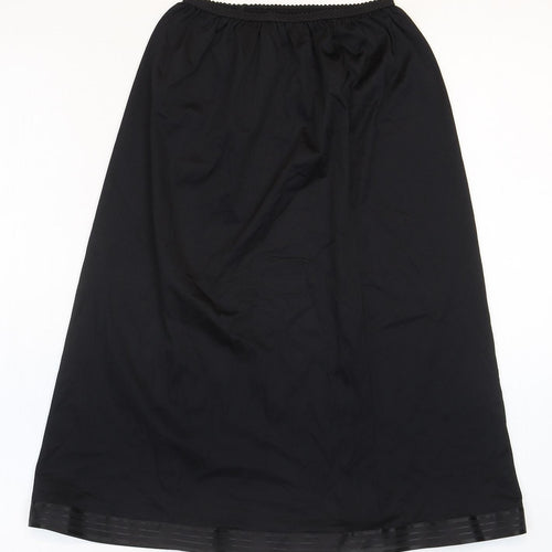 Marks and Spencer Womens Black Polyamide Swing Skirt Size 8 - Size 8-10