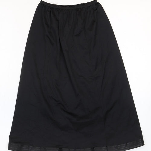 Marks and Spencer Womens Black Polyamide Swing Skirt Size 8 - Size 8-10